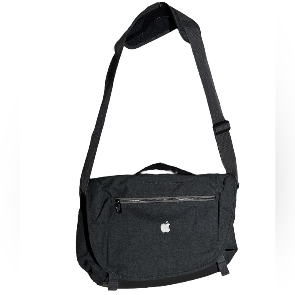 Vintage Apple Logo Gray Messenger Bag travel laptop bag